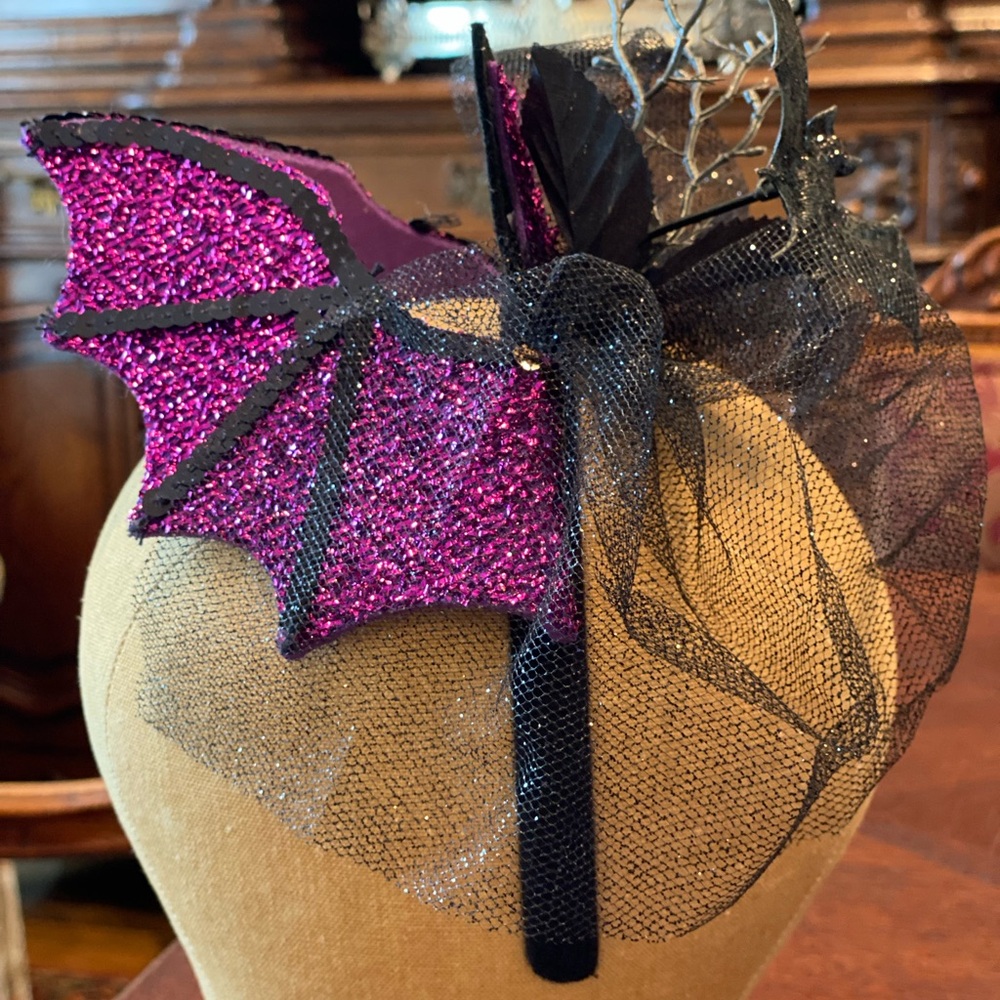 Halloween Fascinator. Handcrafted, fun party hat.